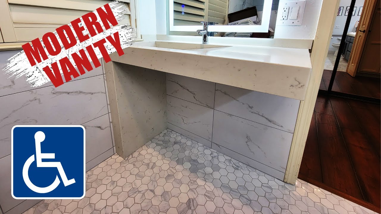 Wheelchair accessible bathroom vanity || ADA compliant bathroom