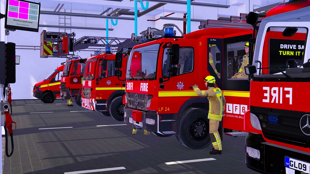 Emergency Call 112 - London Fire Brigade on Emergency Call! 4K