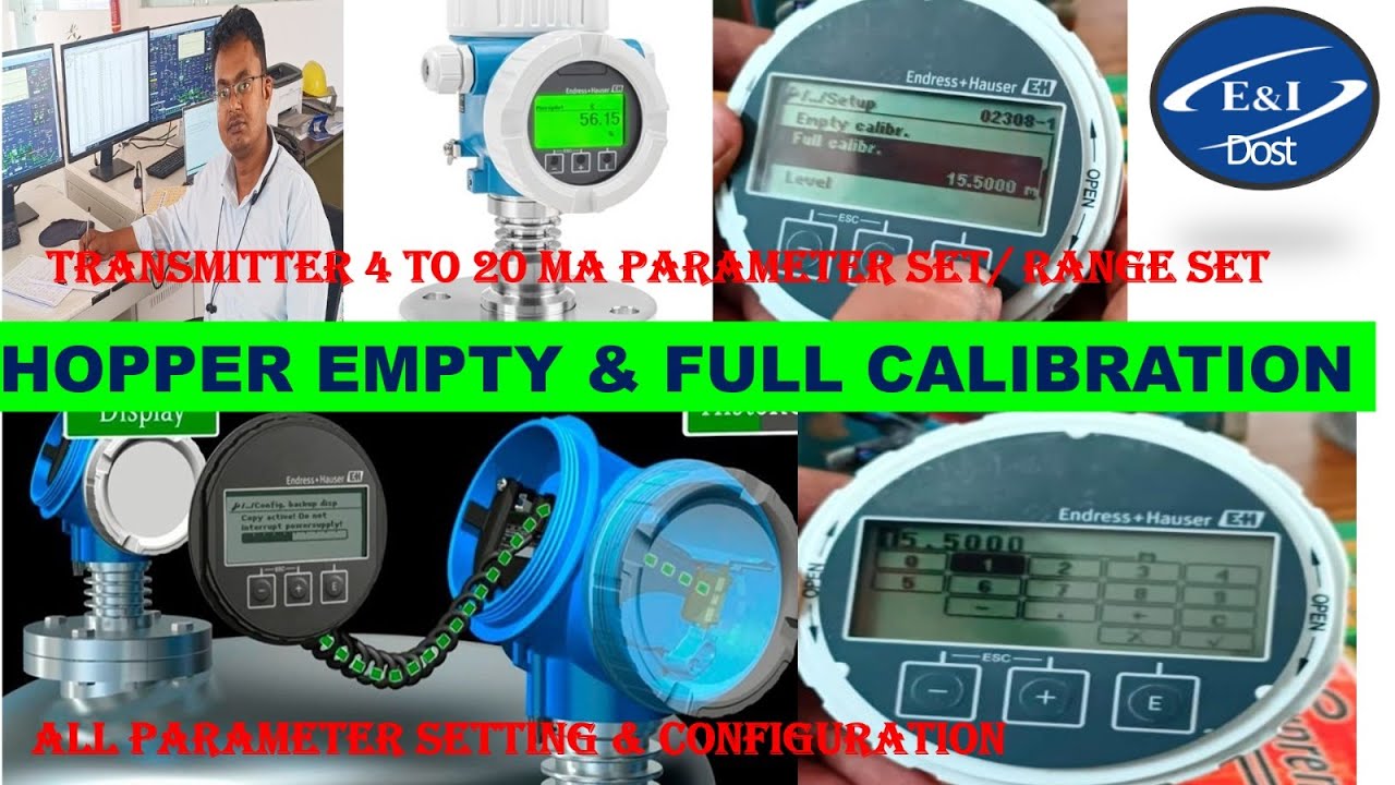 Endress Hauser level transmitter Parameter set | micropilot FMR67 | EH level transmitter Calibration
