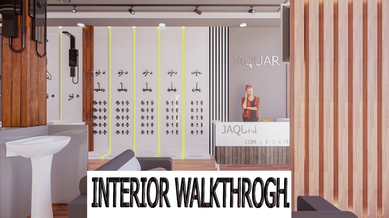 JAQUAR INTERIOR DESIGN| 3D DESIGN | SMALL INTERIOR | SANITRAY SHOROOM |BY KRAFTSMAN ARCHITECT BHOPAL