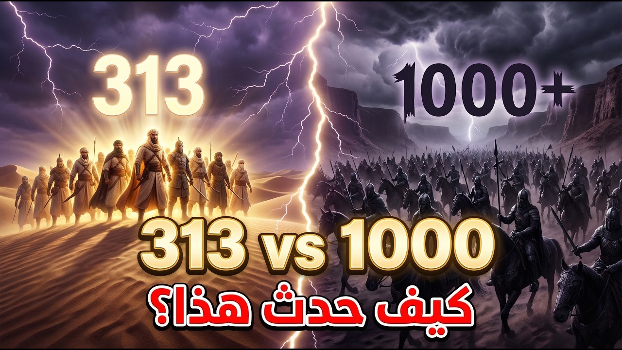 غزوة بدر - الكلمات الأخيرة لأبي جهل - تصوير الذكاء الاصطناعي