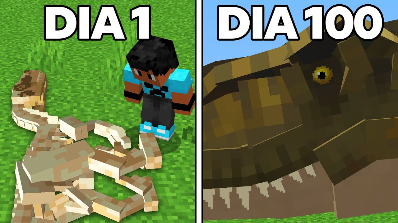 Sobrevivi 100 DIAS Criando um PARQUE DE DINOSSAUROS - O FILME