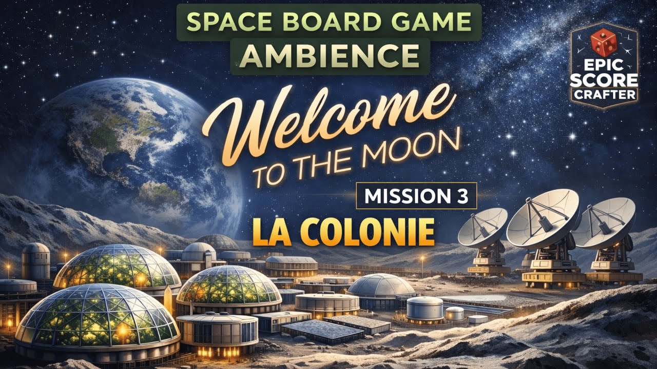 Welcome to the Moon – Mission 3: La Colonie 🌕 | Immersive Board Game Ambience Music