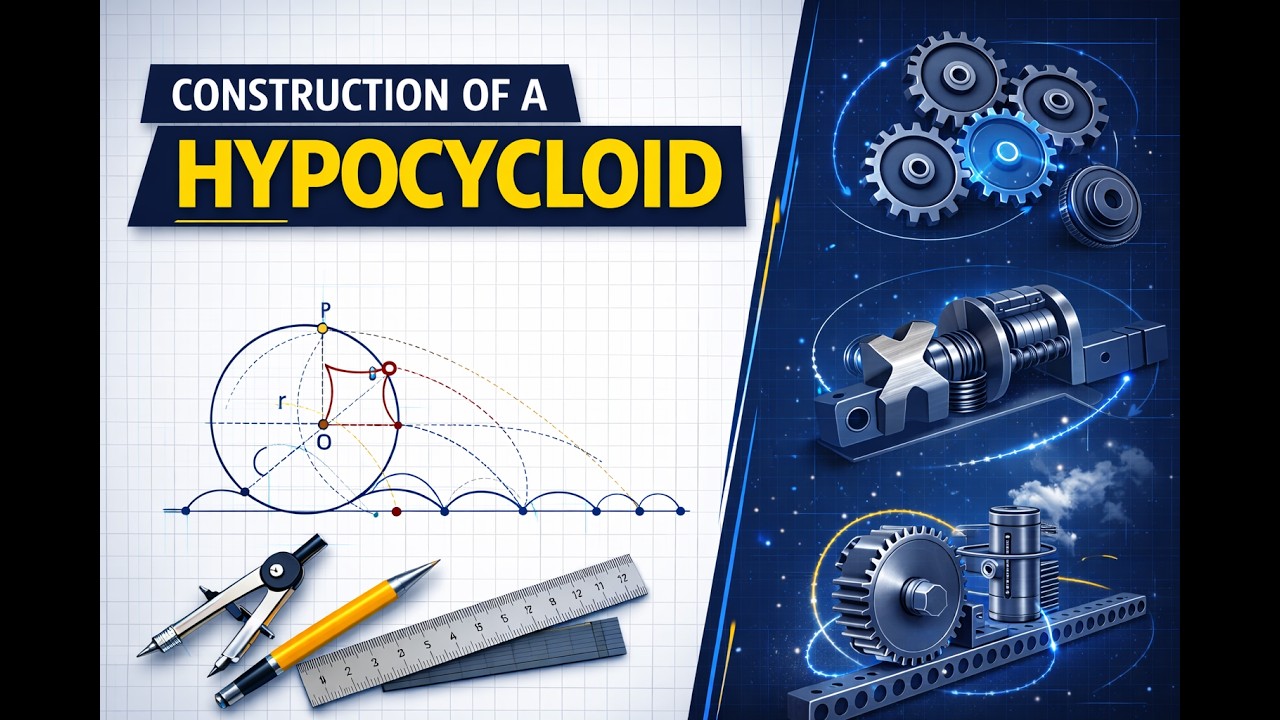 Hypocycloid – 09 | Engineering Graphics Made Easy (CAD Method)
