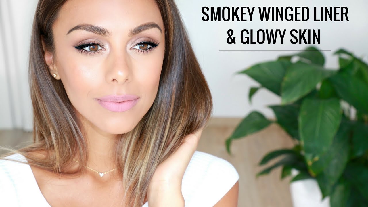 SMOKEY WINGED LINER & GLOWY SKIN | Annie Jaffrey