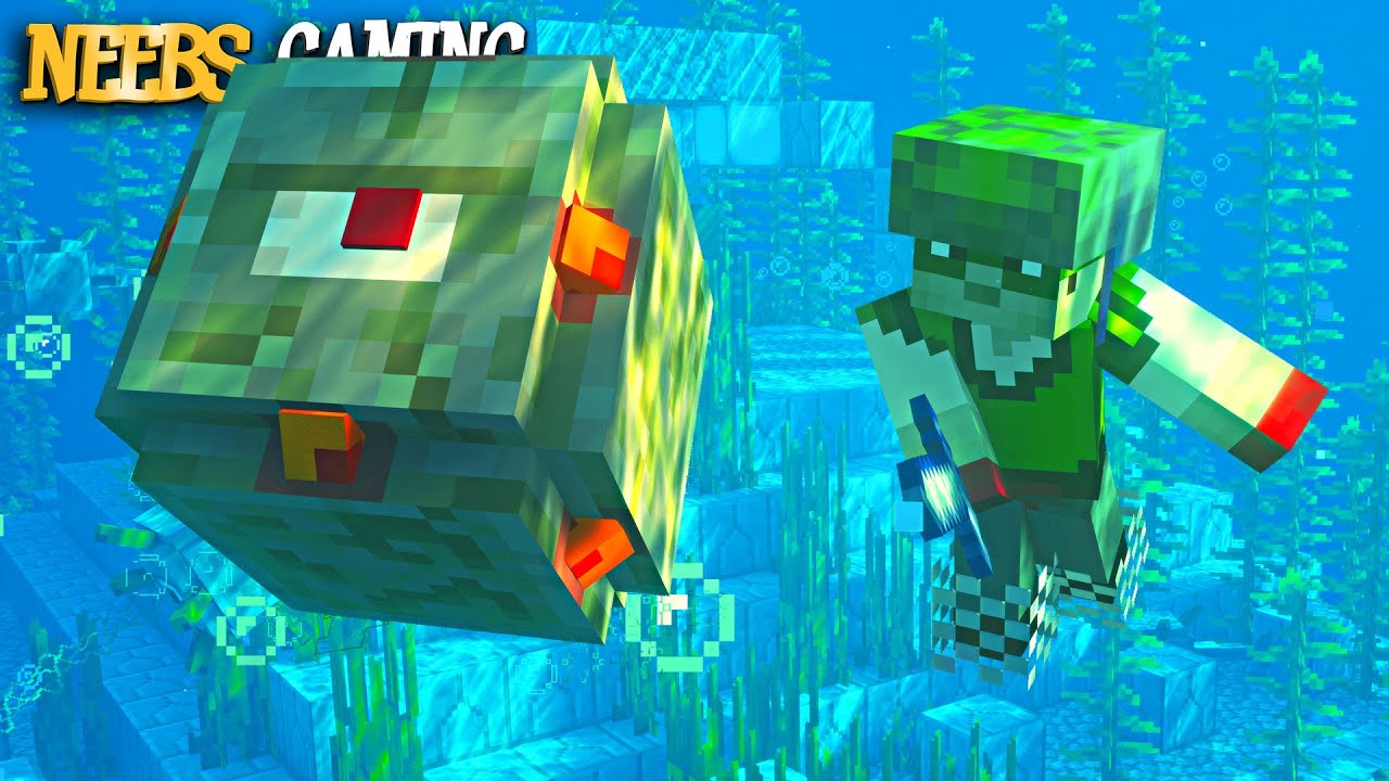 Raiding the OCEAN MONUMENT! - Minecraft