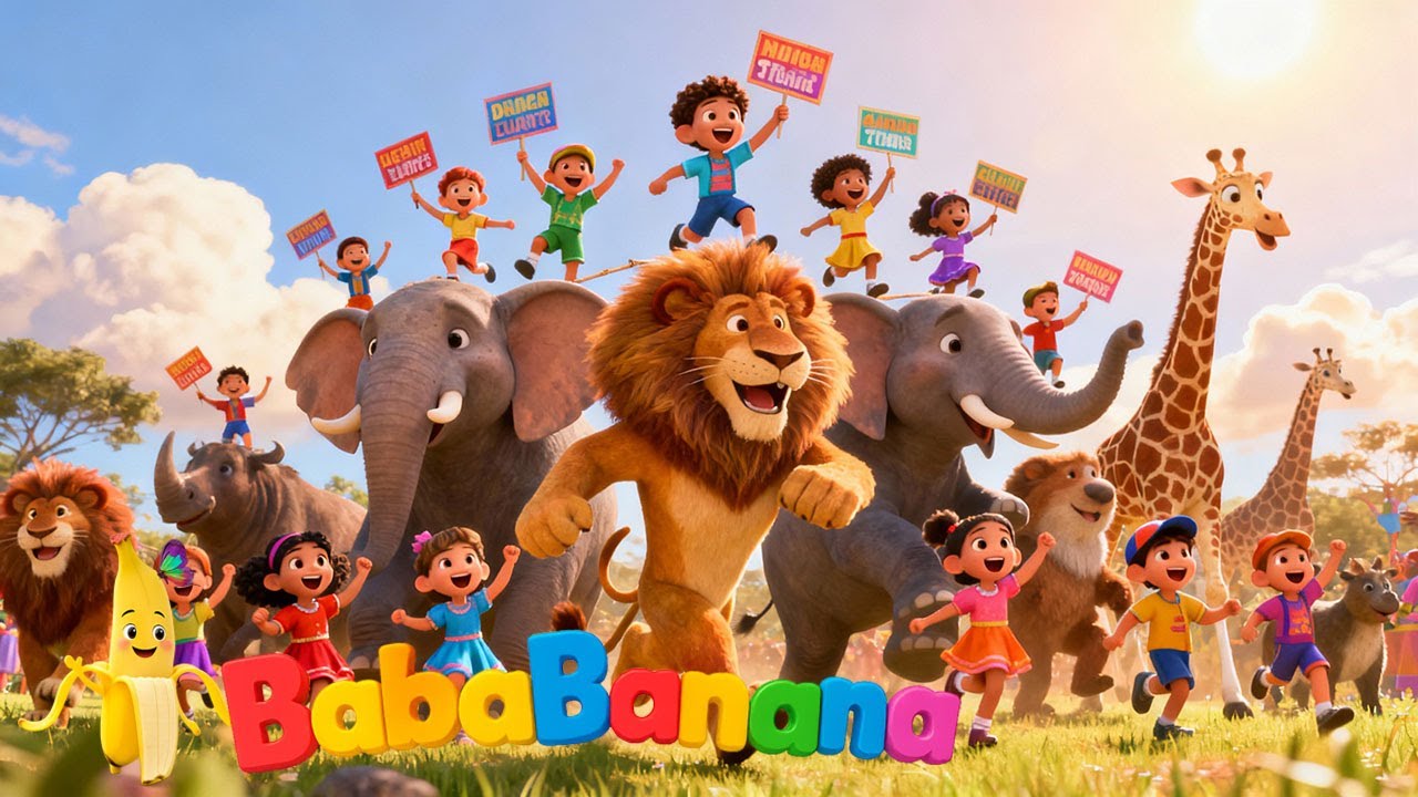Animal Name Parade | BabaBanana Nursery Rhymes & Kids Songs
