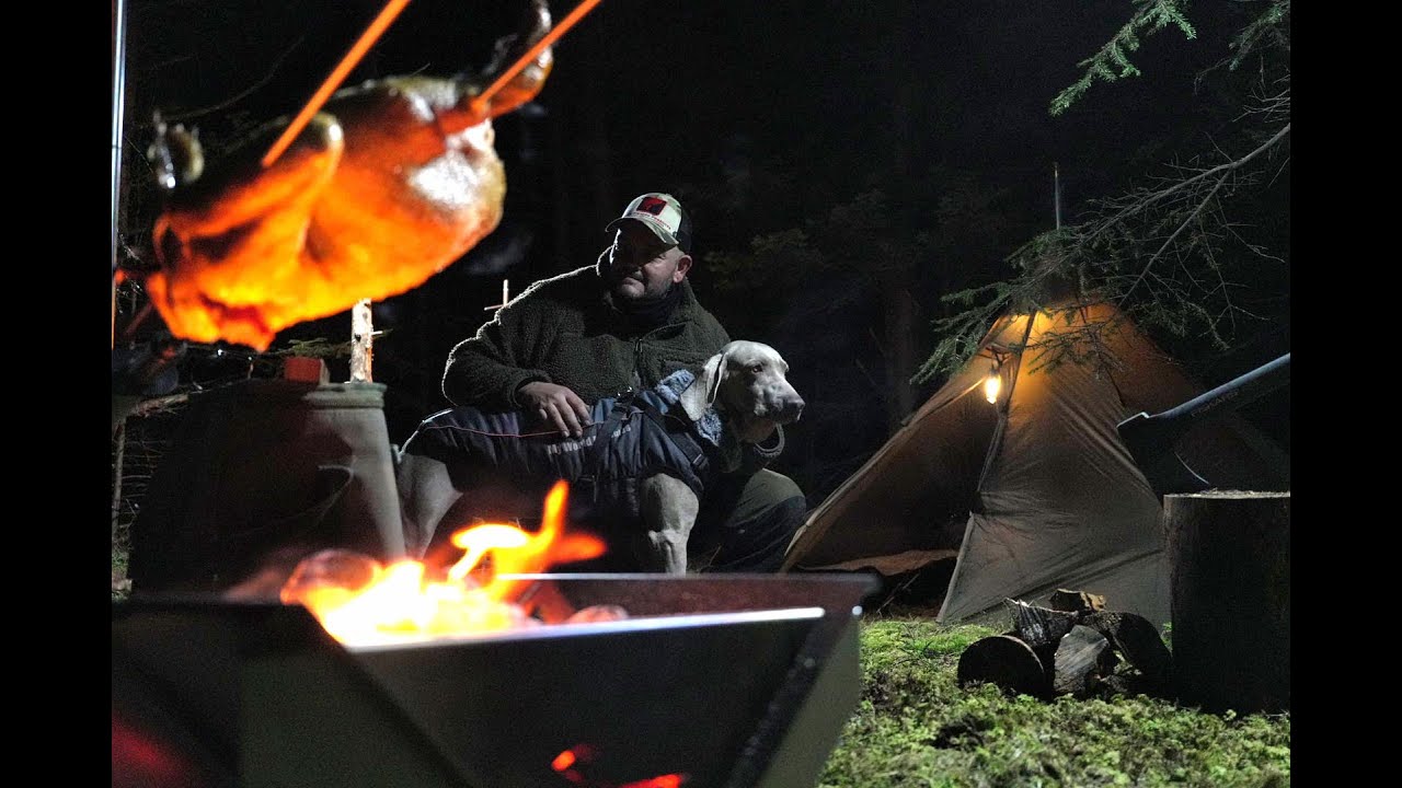 Только КЕМПИНГ с моей СОБАКОЙ, моеЙ МАШИНОЙ И ПАЛАТКОЙ HOT TEEPEE в DREAM FOREST ( Еда и ОТДЫХ )