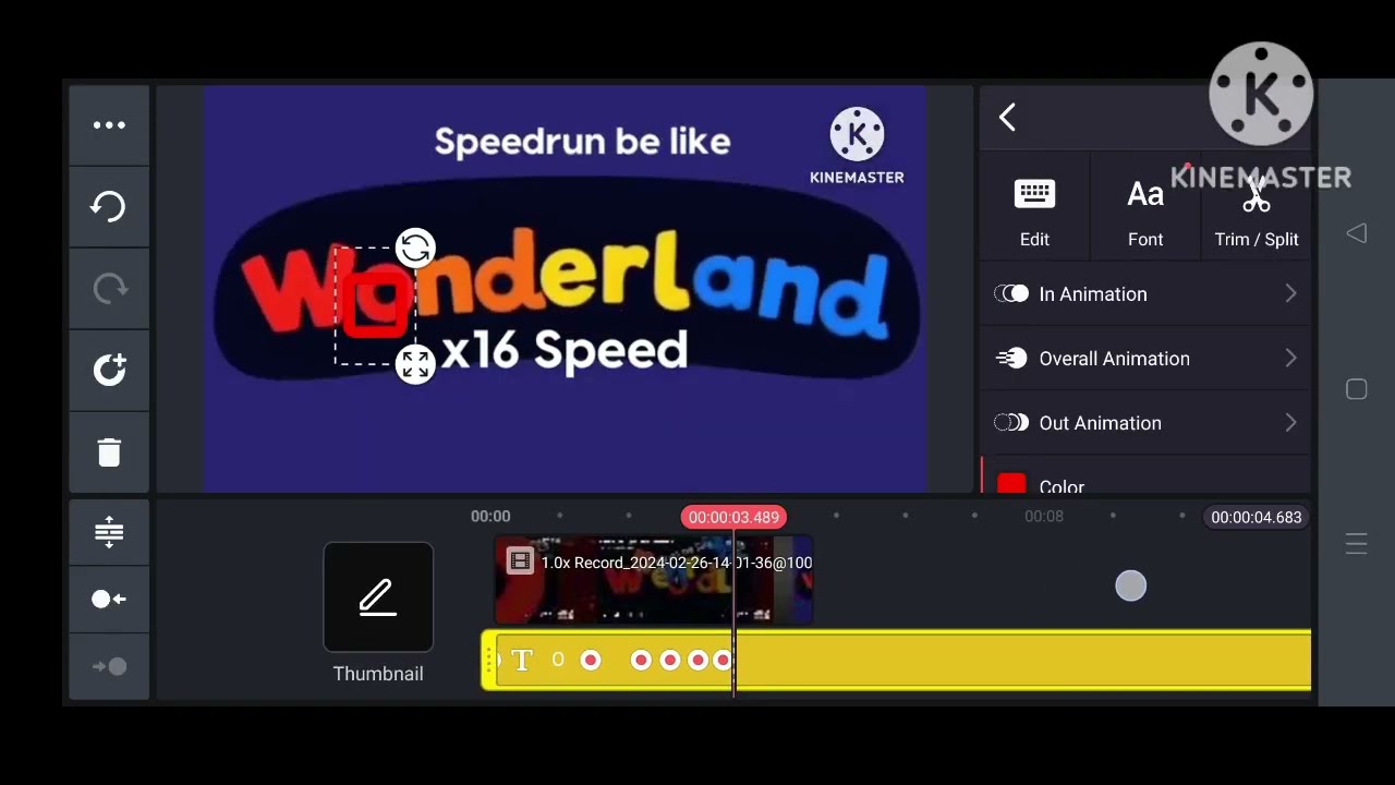 wonderland Logo kinemaster speedrun be like speedrun 16x