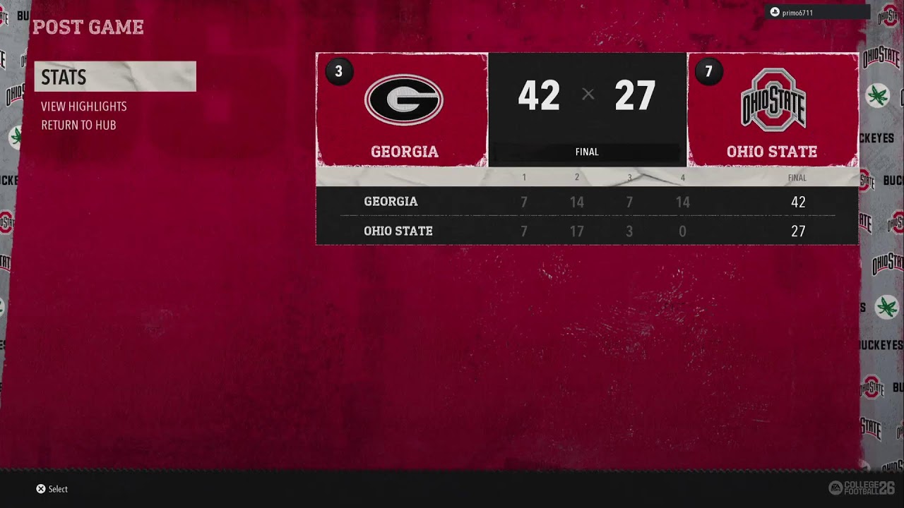 Ste wk 1 Georgia vs ohio state