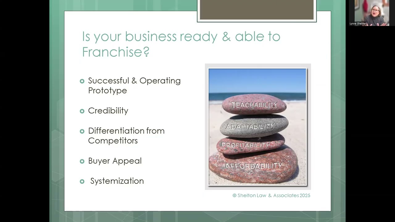 How to Franchise Your Business presented by Elissa Wolf w/ Shelton Law & Associates