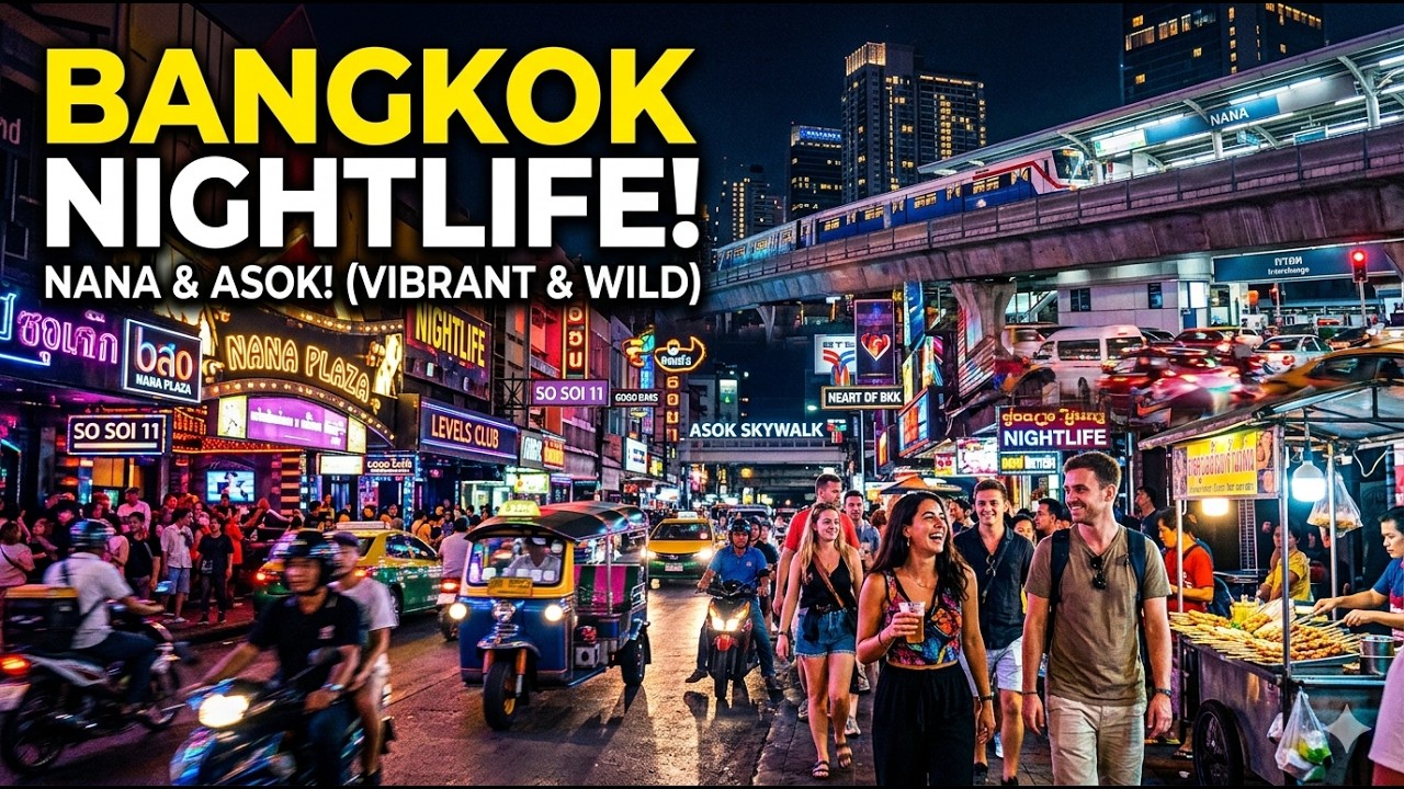 Exploring the nightlife between Nana and Asok. Most Popular Streets in Bangkok, Thailand