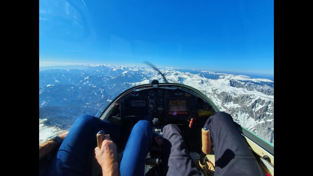 Altus Motorglider over the Alps