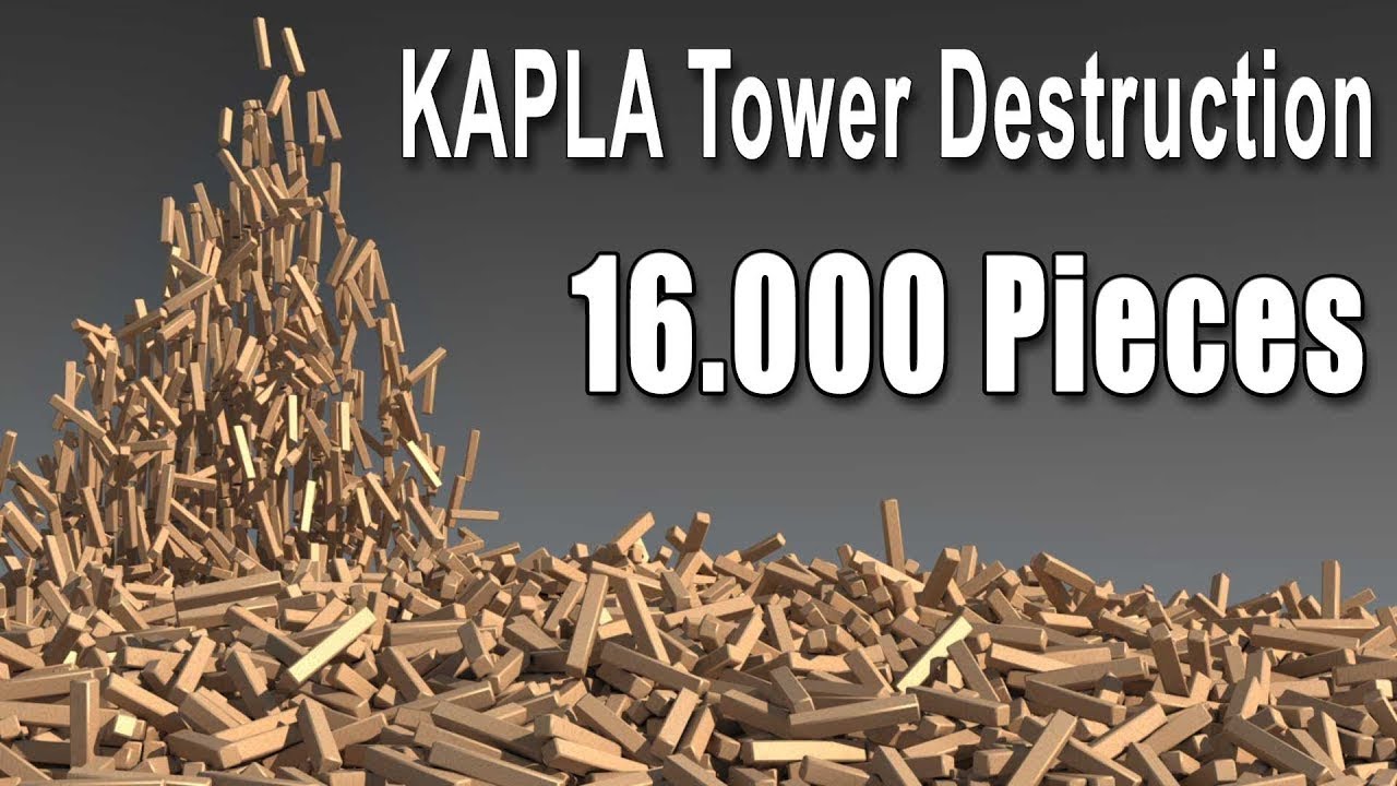 kapla: 14.000 pieces - 3d animation made with cinema 4d