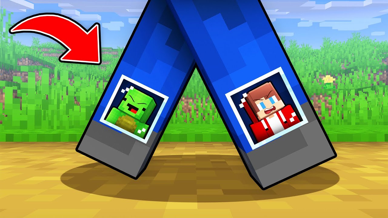 JJ and Mikey Built a House inside Zombie’s Legs in Minecraft (Maizen)