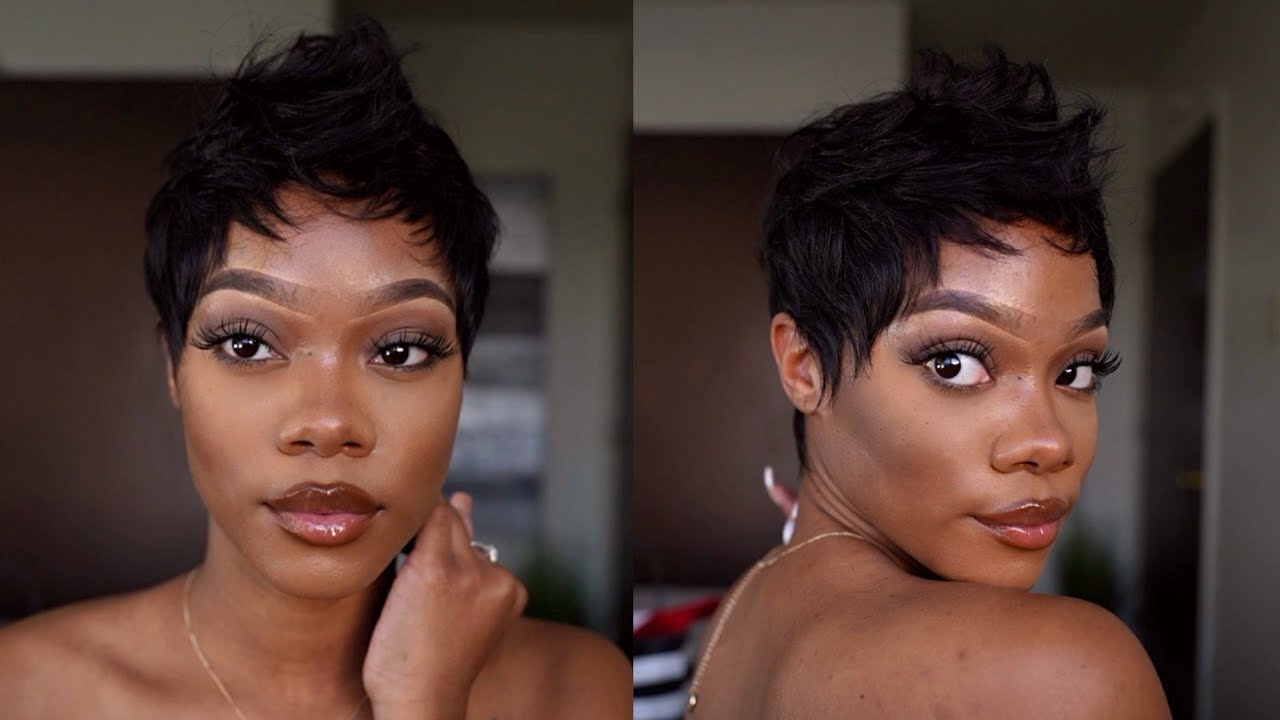 Pixie Cut 27 piece short hair Tutorial  | Diamond ThaModel