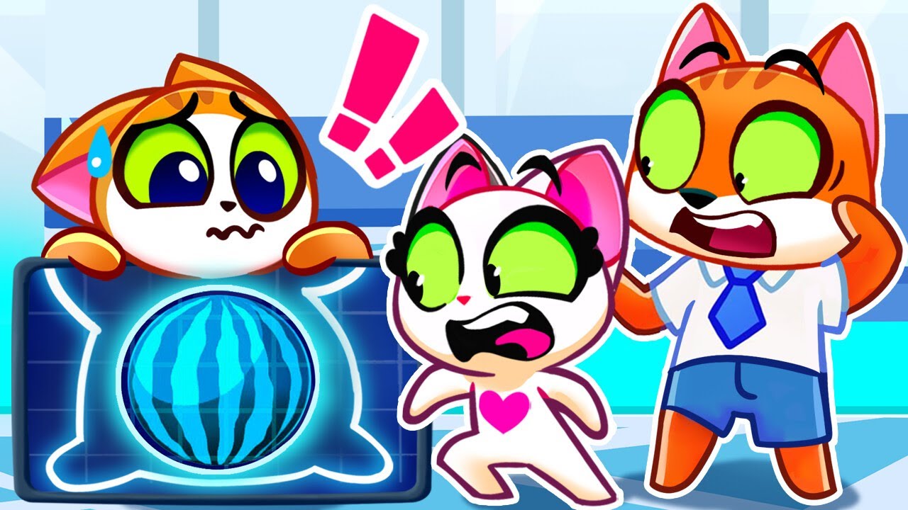 Sandía en mi barriga 🍉 Historia de rayos X 🌟 Dibujo animado de Purr-Purr