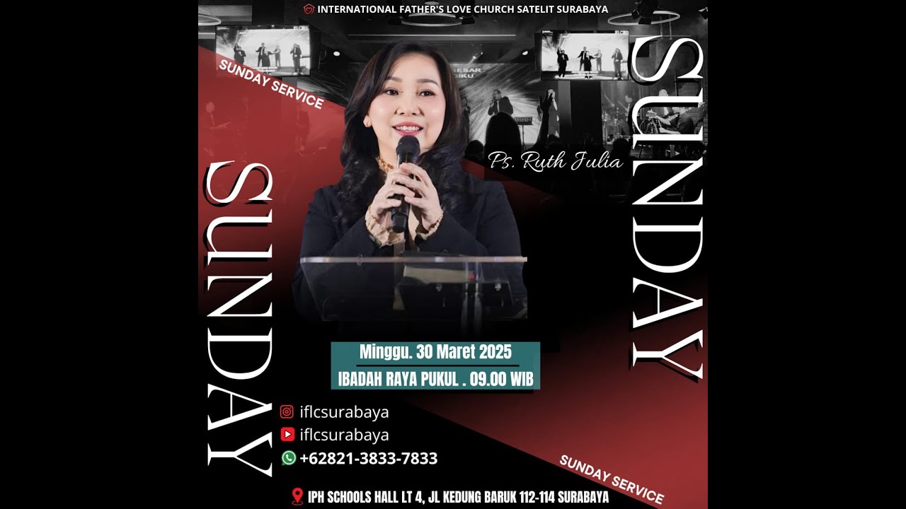 Ibadah Raya IFLC Surabaya - Ps. Ruth Julia - Minggu 30 Maret 2025 #sundayservice