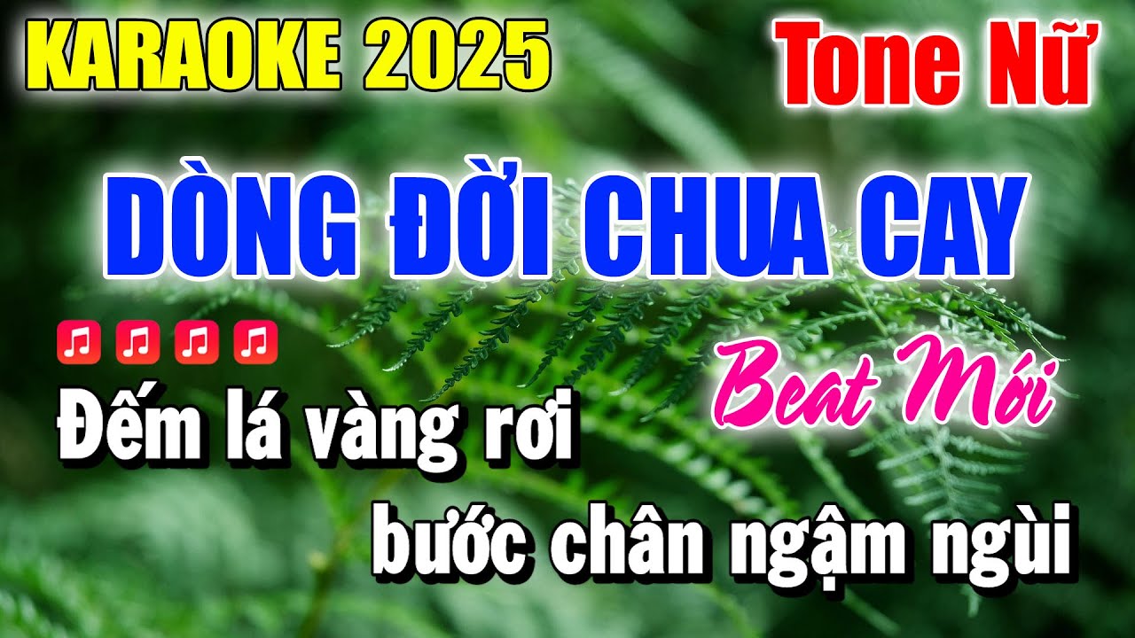 Karaoke Dòng Đời Chua Cay Tone Nữ ( Beat Cực Hay ) Karaoke Thanh Duy