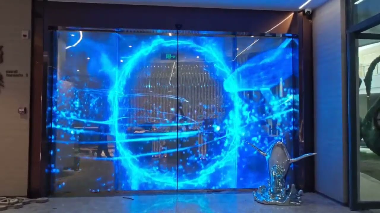 Hotel lobby crystal screen advertising placement with advanced dynamic decorative paintings