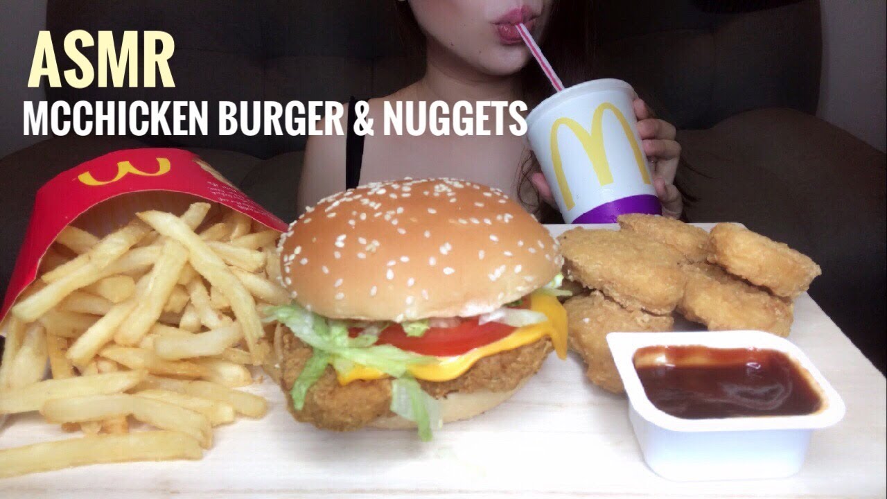 ASMR McDonald's Burger, Nuggets & Fries | Eating Sounds (No Talking)