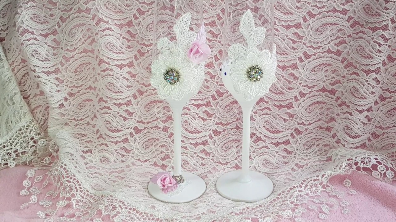 DIY copas de novios decoradas