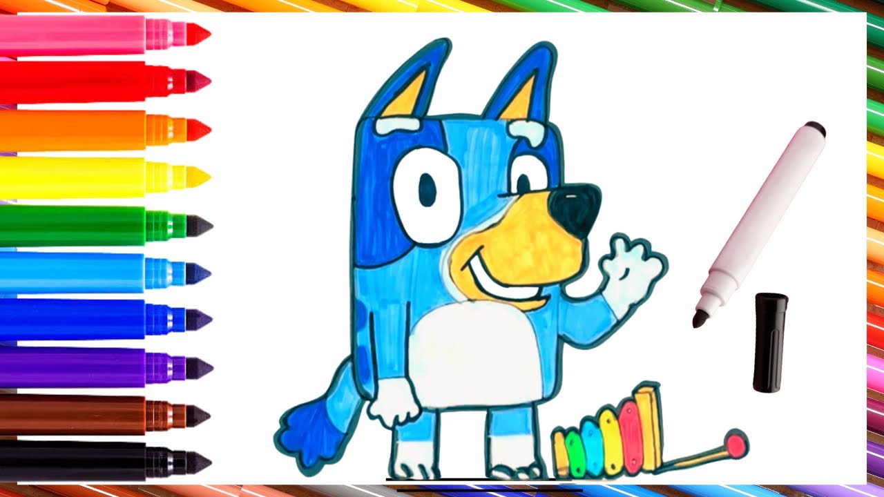 DESENHANDO A BLUEY | SUPER FÁCIL 