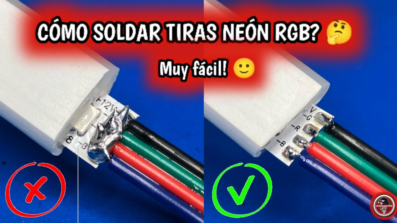 CÓMO SOLDAR TIRAS NEÓN RGB? 🤔 MUY FÁCIL! 😃
