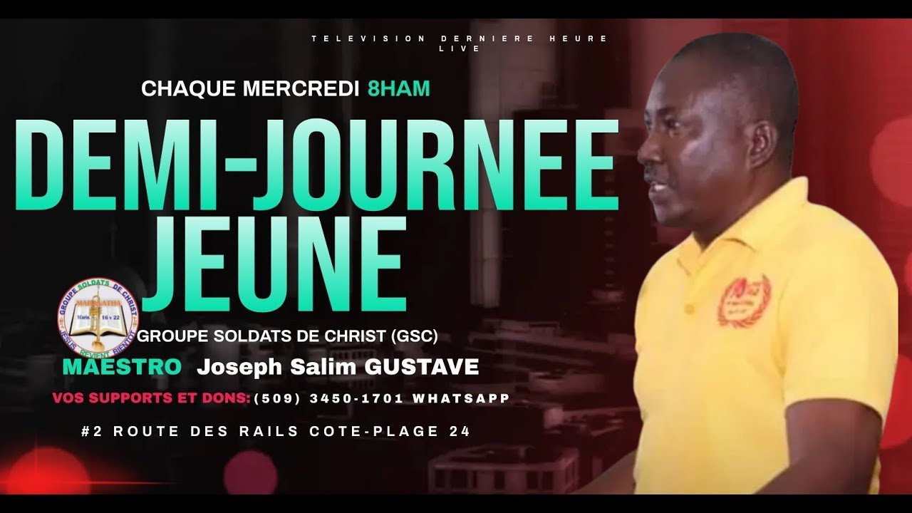 DEMI-JOURNEE JEUNE | GROUPE SOLDATS DE CHRIST | MERCREDI 14 JANVIER 2026