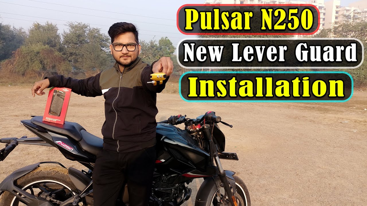 Pulsar N250 Lever Guard Installation | Price | Lever Guard | Delhi Moto Vlogs