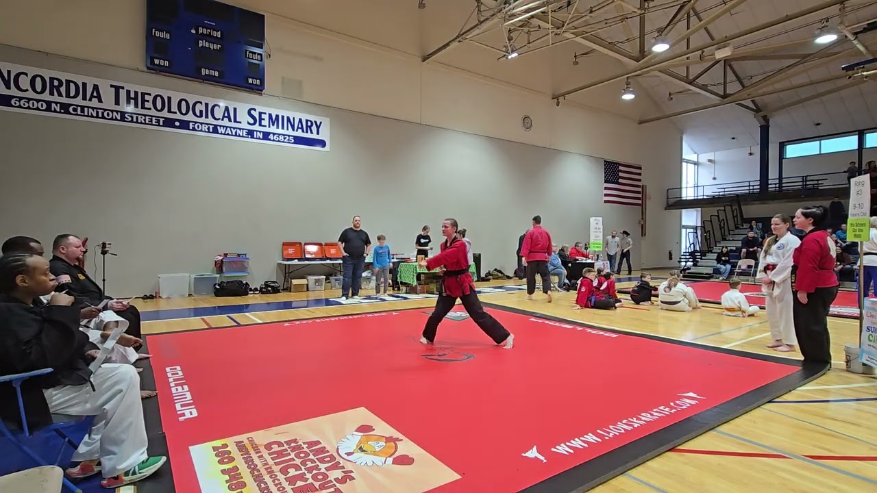18-34 Black Belt Men & Women Forms and Weapons at the 2026 Lions Karate Martial Arts Mania 