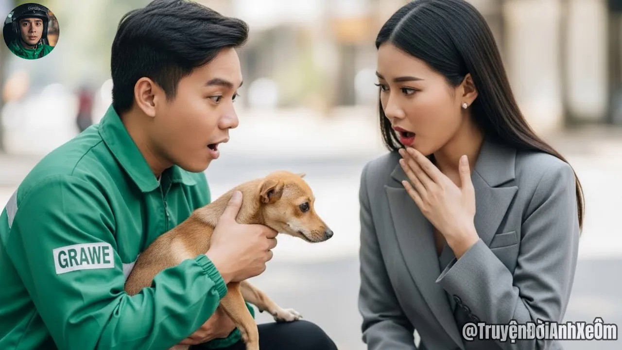 ANH XE ÔM CỨU CÚN CƯNG THẤT LẠC, KHÔNG NGỜ CHỦ NHÂN LÀ NỮ TỶ PHÚ TRẺ TỪ MỸ VỀ