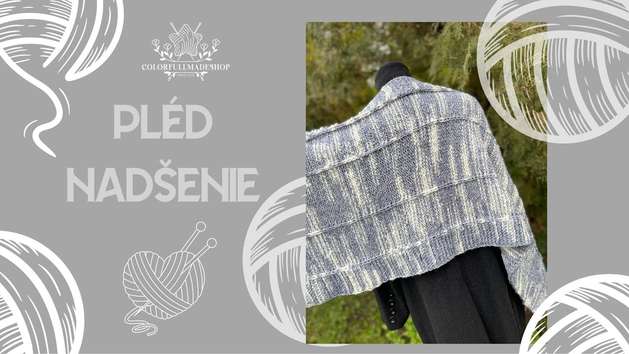 Enthusiasm Wrap - Pl&eacute;d Nad&scaron;enie - n&aacute;vod na pleten&yacute; dlh&yacute; hrejiv&yacute; pl&eacute;d od #martinasupovadesign