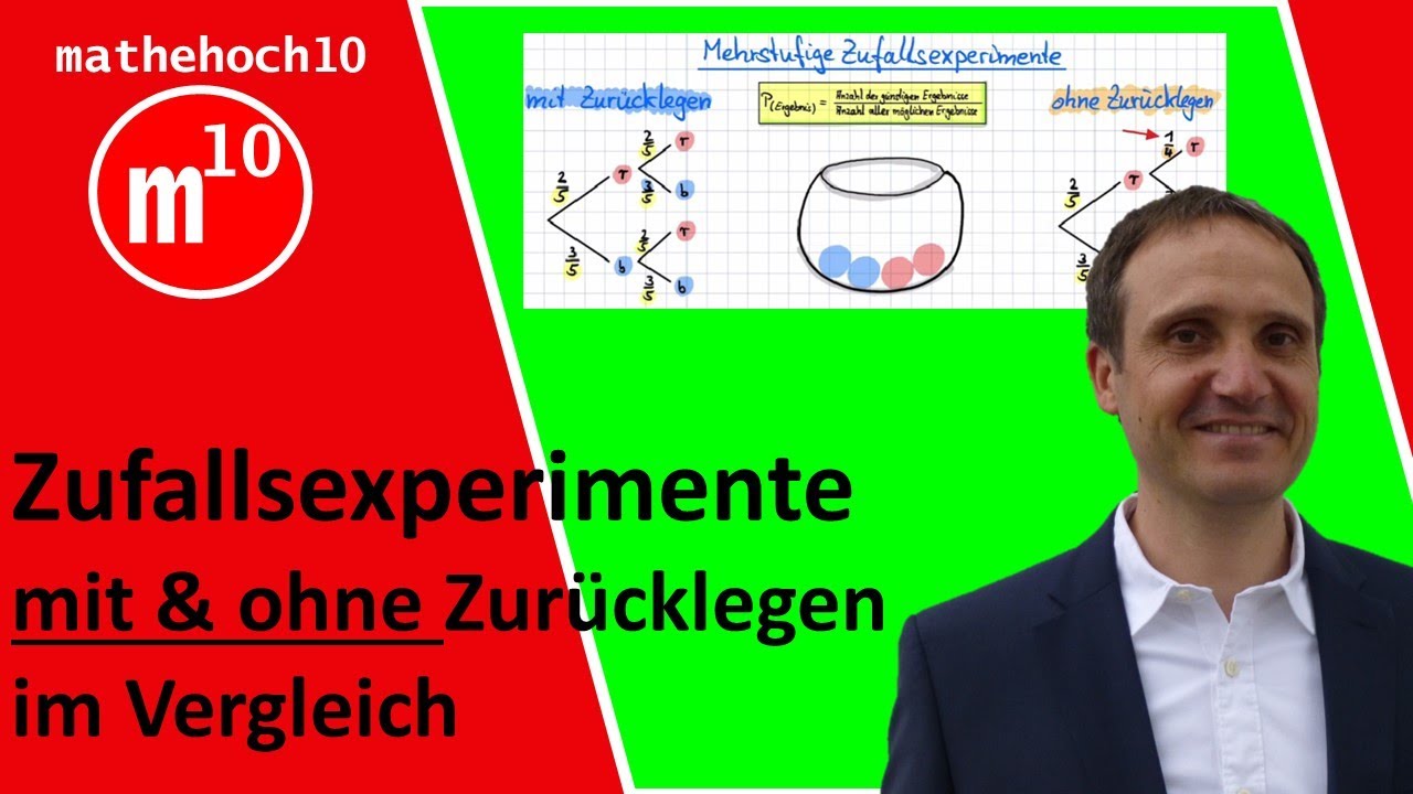 Mehrstufiges Zufallsexperiment: mit/ ohne Zurücklegen im Vergleich I mathehoch10 I einfach erklärt