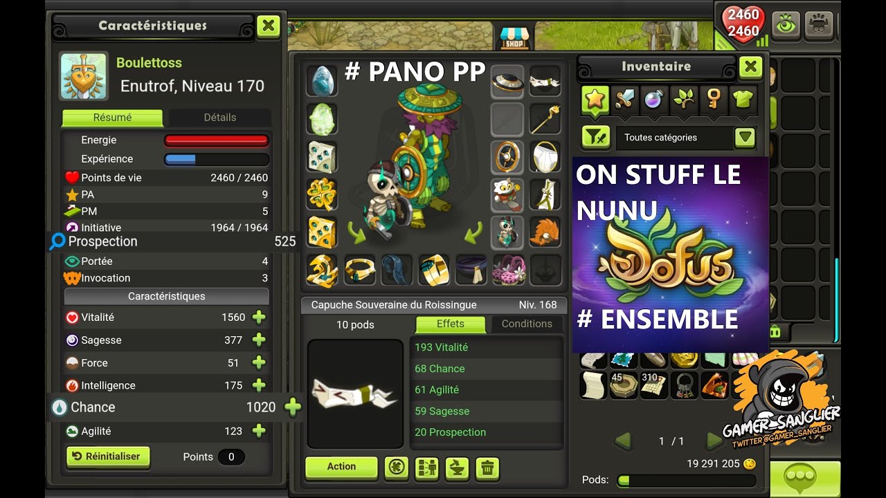 DOFUS TOUCH ENUTROF 170 EAU PANO PP - ON ACHETE LA PANOPLIE ENSEMBLE - NUNU DROP