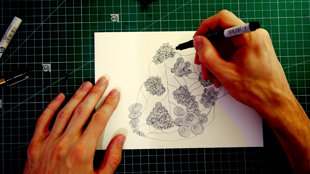 VLOG5: Meditative Drawing and painting: Circles.