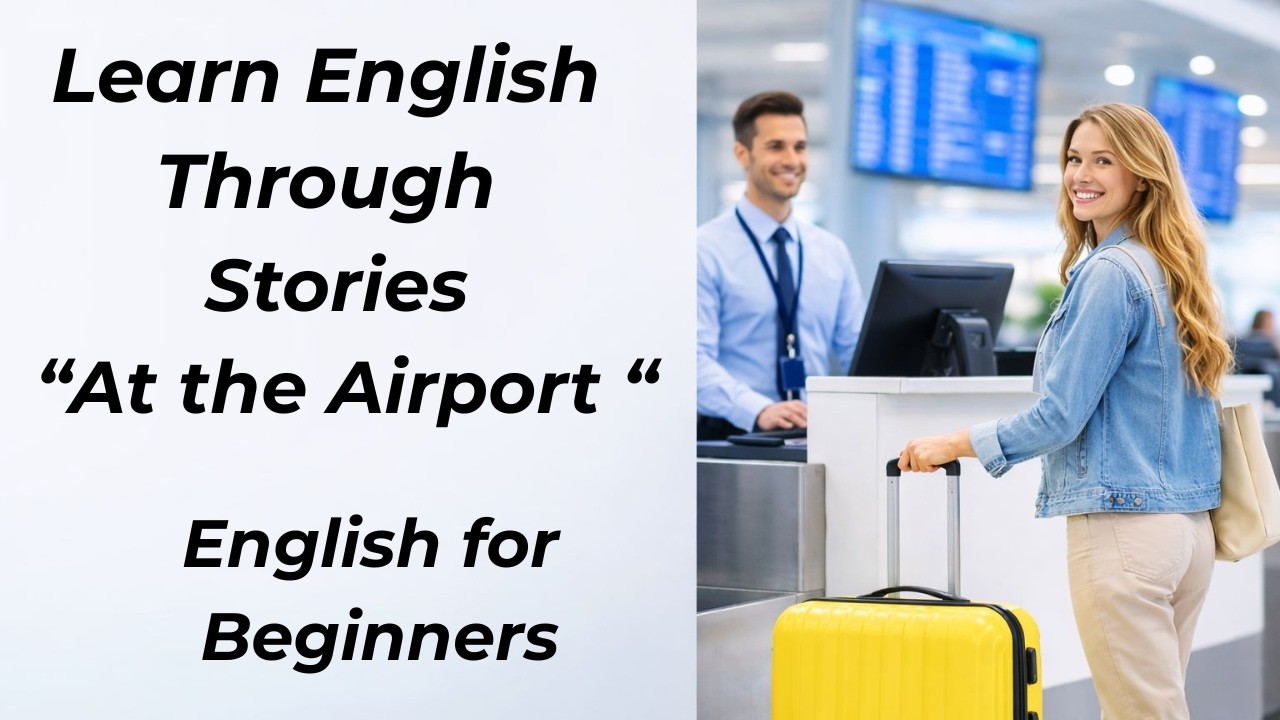 Learning English at the Airport: A Simple Story for Beginners #learnenglish #easyenglisheveryday