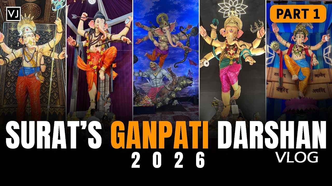 Surat&rsquo;s ALL MAHA GANPATI DARSHAN 2026 🙏❤️ | Best Ganpati Pandals in Surat | Ganesh Chaturthi 2026