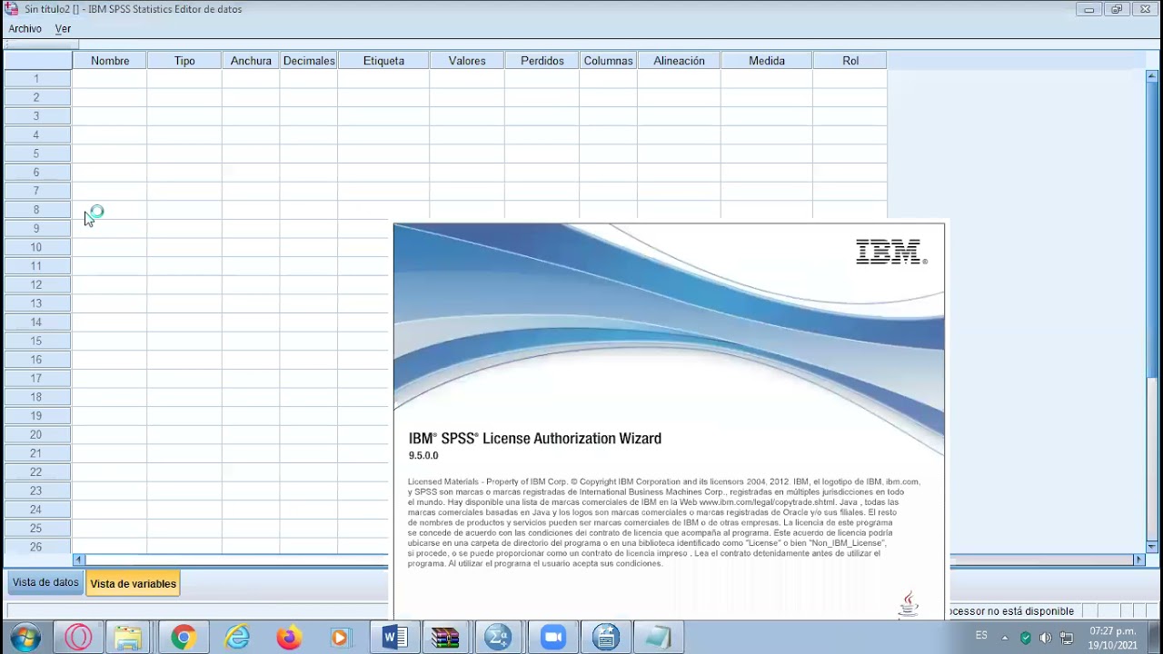Activar SPSS ya instalado