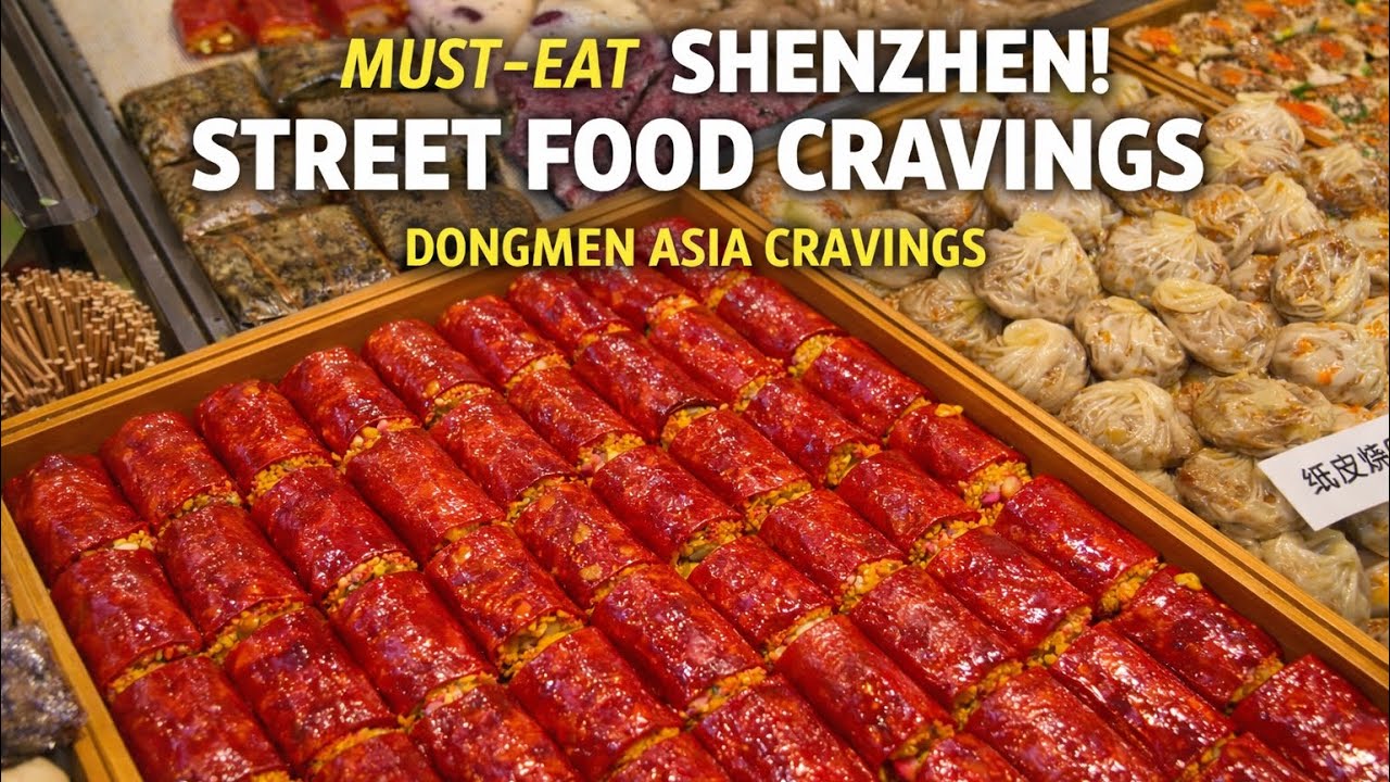 What is this RED CRUNCHY ROLL? Ultimate Asian Street Food Tour.#Food Compilation#Asian Snacks#food