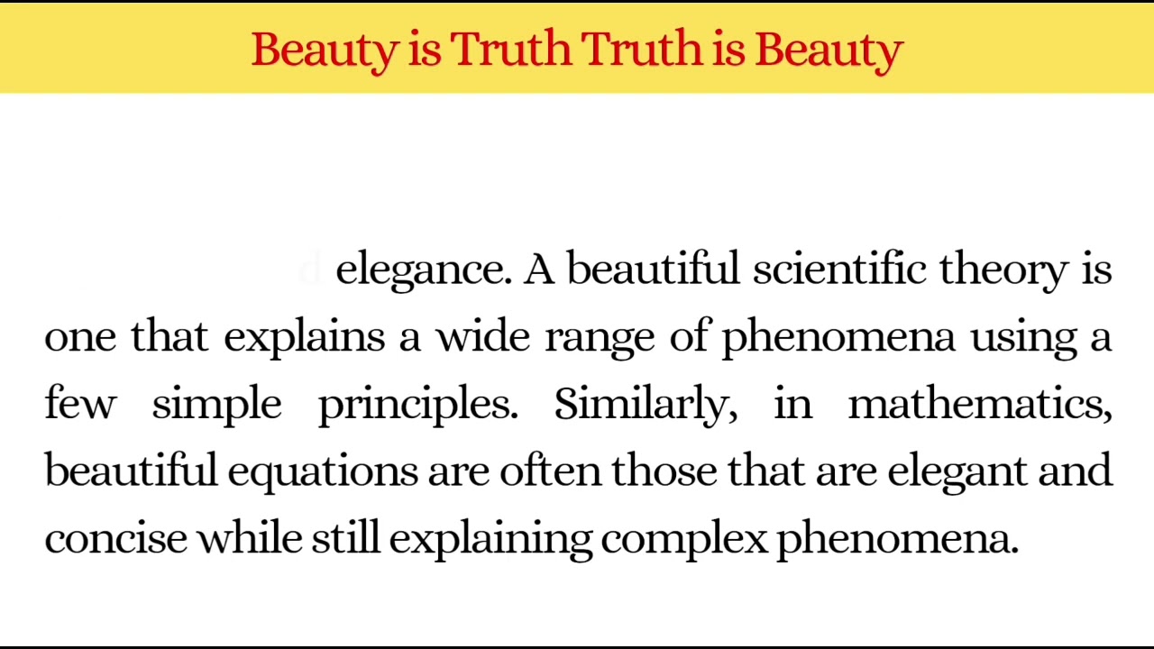Beauty is Truth, Truth is Beauty &ndash; John Keats | Expand the Idea & Theme Explained in Simple English