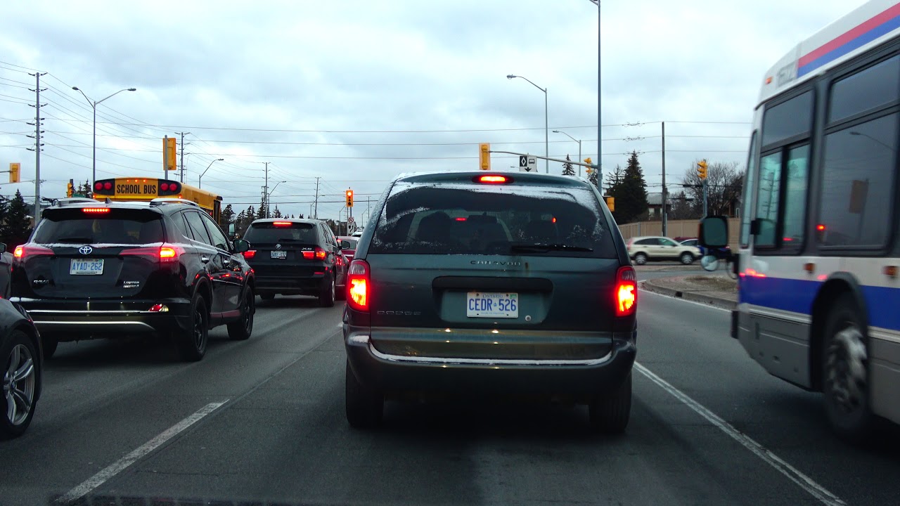 Early March Morning in Canada Driving from Brampton to Mississauga 4K