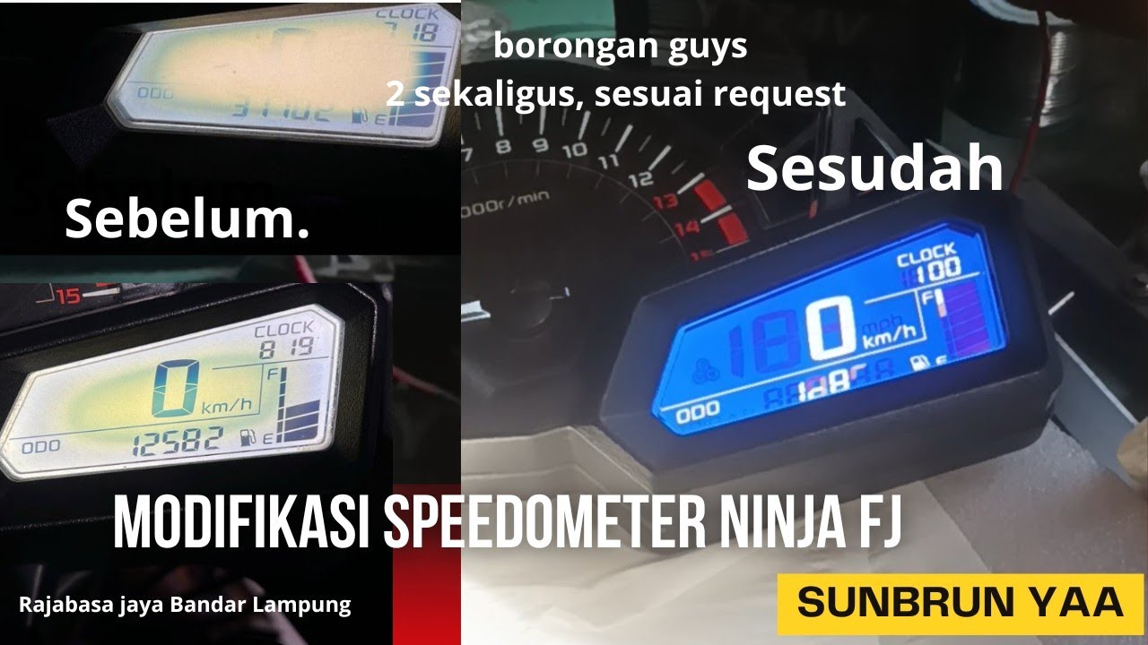 CARA MEMPERBAIKI SPEEDOMETER NINJA 250 FI #sunburn #ninja250 #bandarlampung