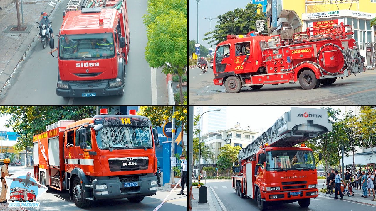 Fire Truck Responding Compilation | Firetruck With Siren Videos | Brannbil for Barn