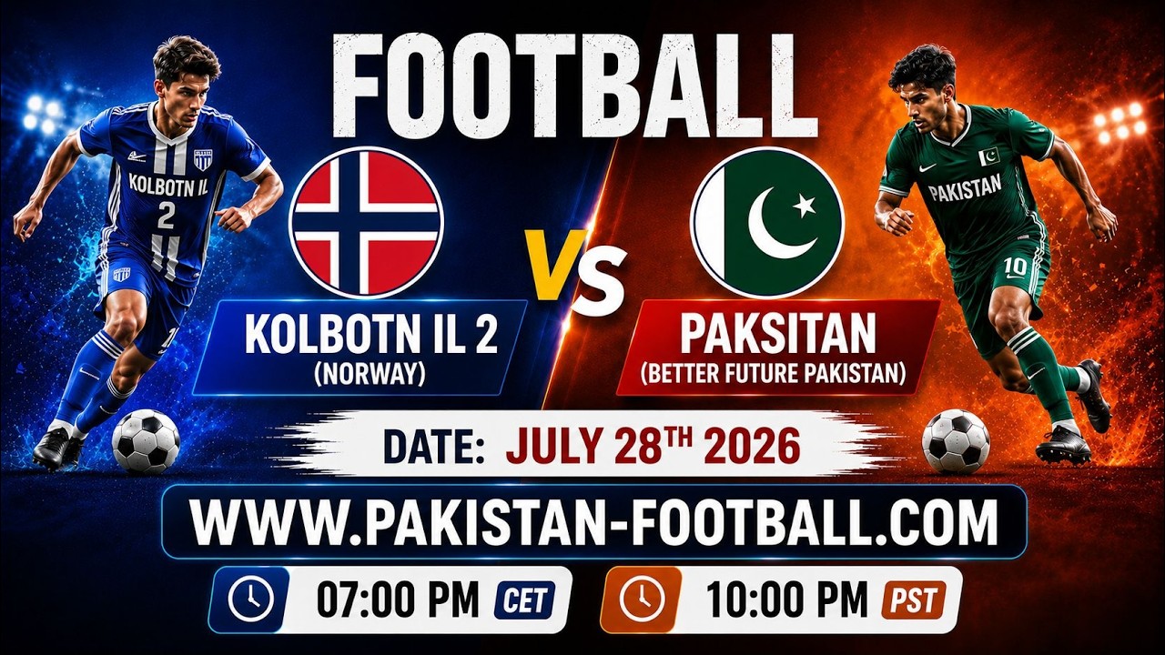 MATCH 3 | KOLBOTN IL 2 vs PAKISTAN | Norway Cup Football 2026 LIVE | Boys 28-07-2026