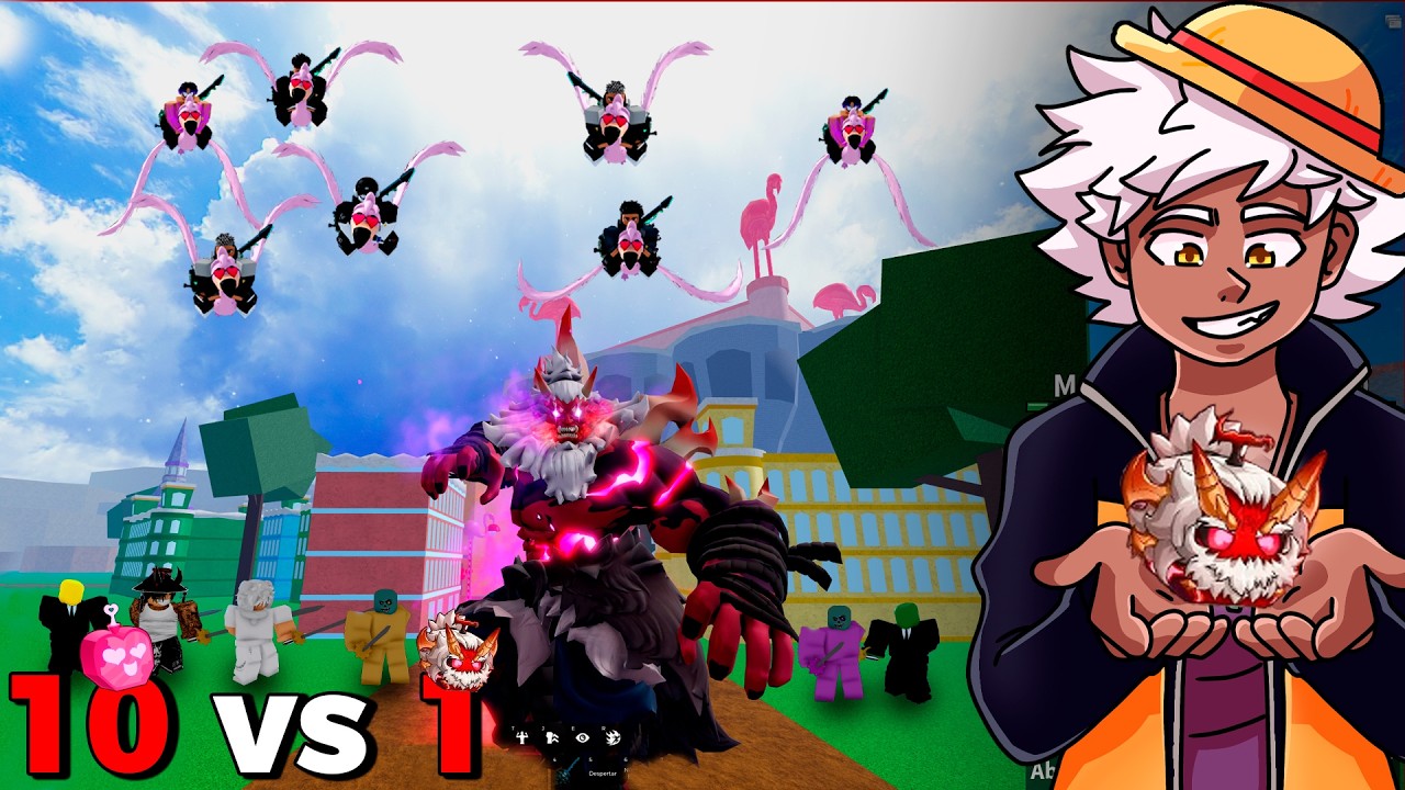 Enfrentei um Servidor Inteiro de Love users no Blox Fruits  usando a NOVA RED YETI ❤️