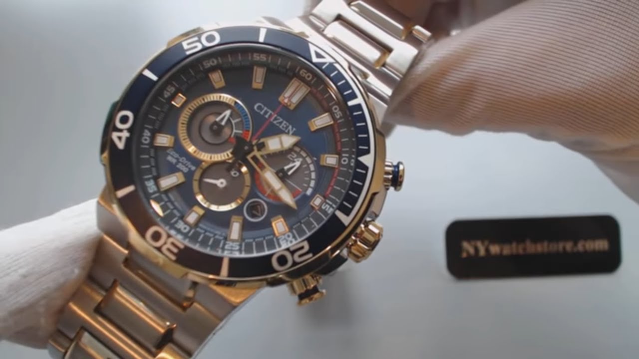Men's Citizen Eco Drive Chronograph Diver's Watch CA4254 - 53L