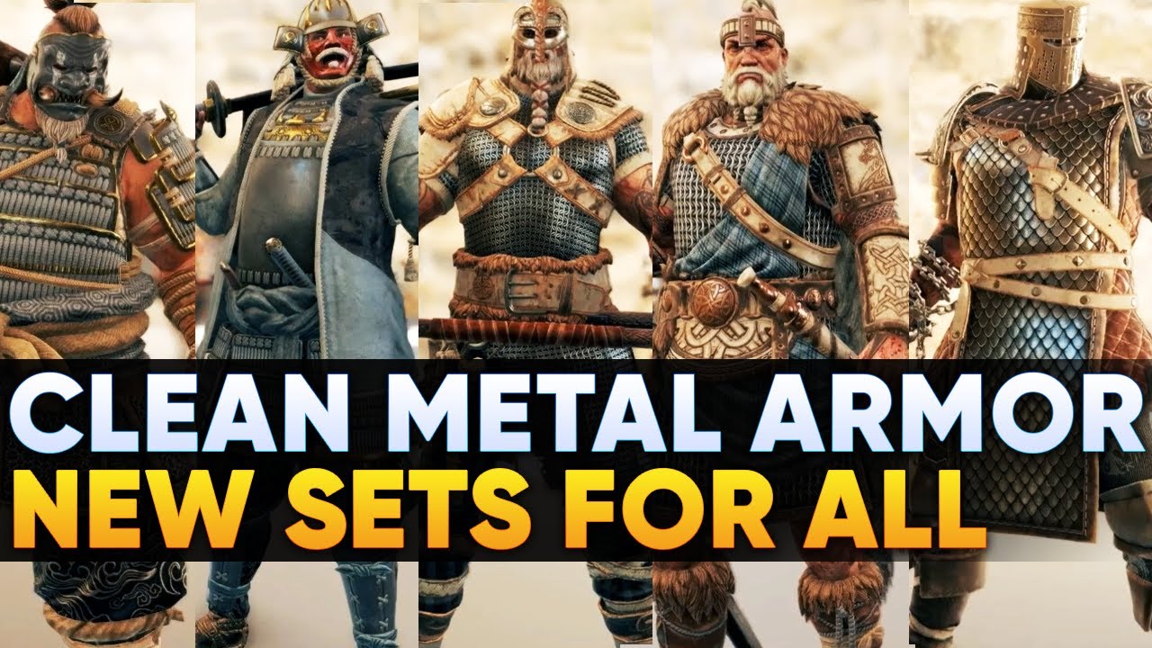 For Honor: New Metal & Clean Armor For All Heroes! CHAIN MAIL FOR VIKINGS!