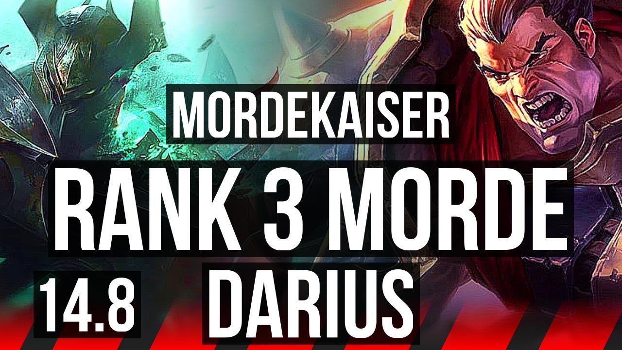 MORDEKAISER vs DARIUS (TOP) | Rank 3 Morde, 64k DMG, 8 solo kills, Comeback | JP Challenger | 14.8