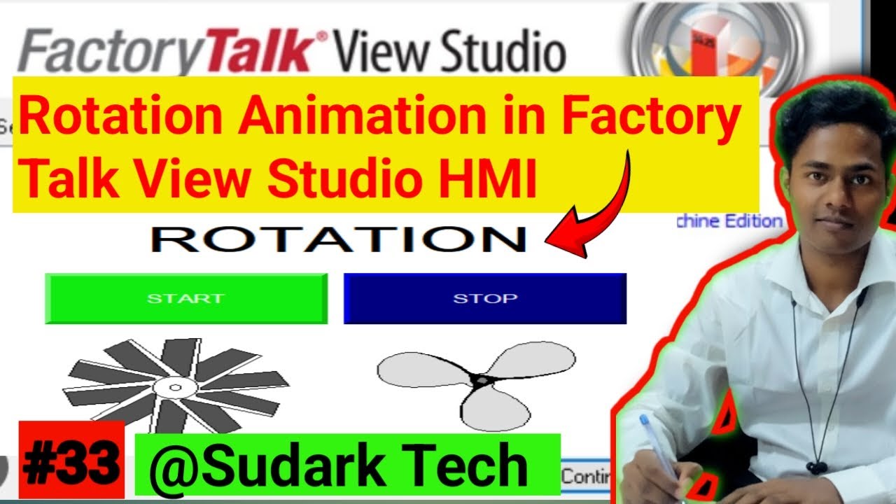 Rotation Animation in Factory Talk View Studio HMI | Rockwell Automation | Sudark Tech